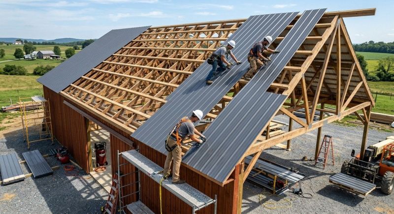 Barn Roof Installation in Lewes, DE