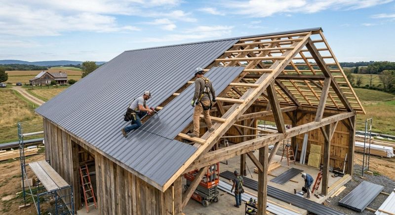 Barn Roof Installation in Lewes, DE
