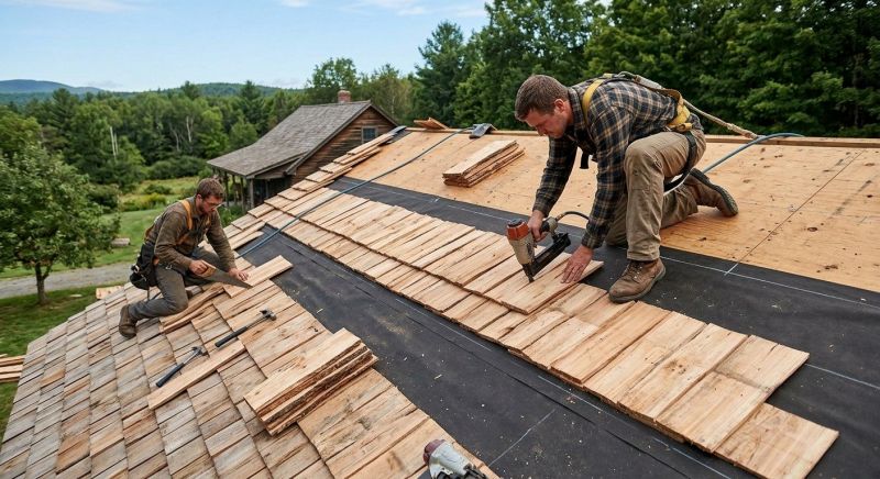 Natural Wood Roof Installation in Lewes, DE