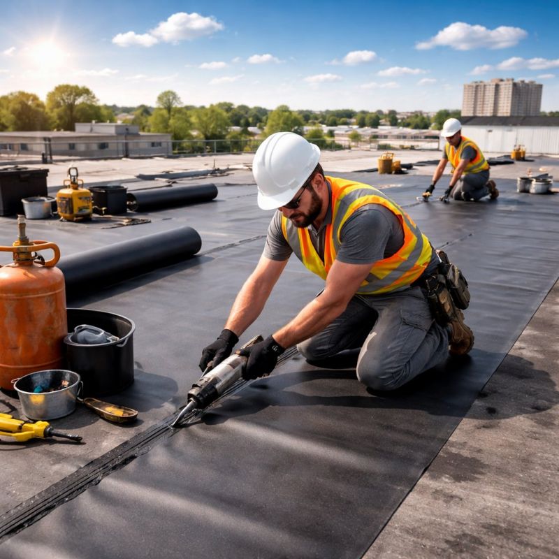 Rubber Roof Installation in Lewes, DE