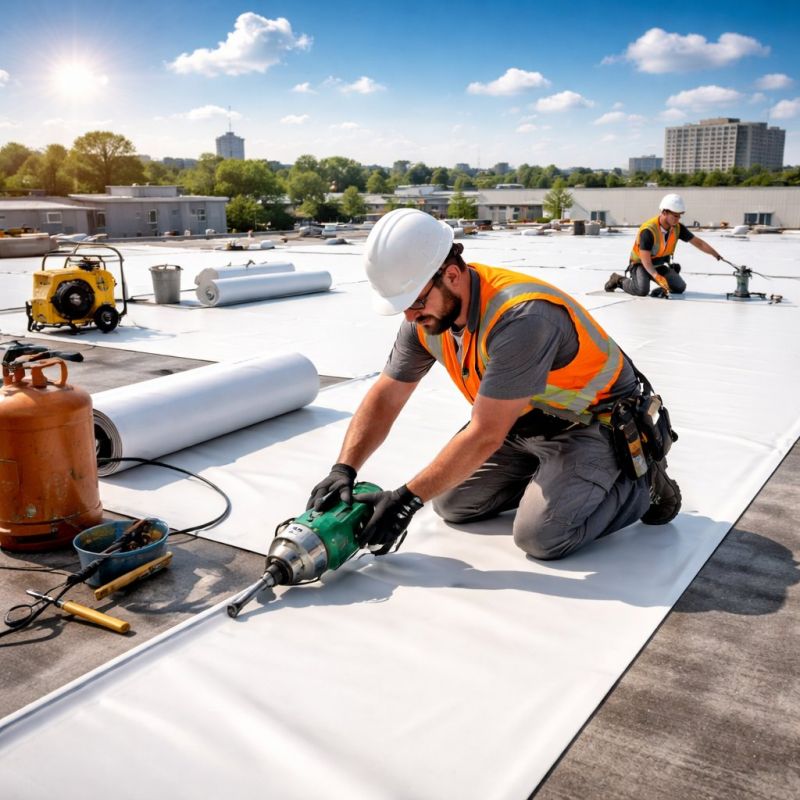 Single Ply Roof Installation in Ocean City, MD