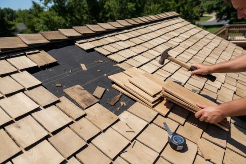 Wood Shake Roof Repair in Houston, DE